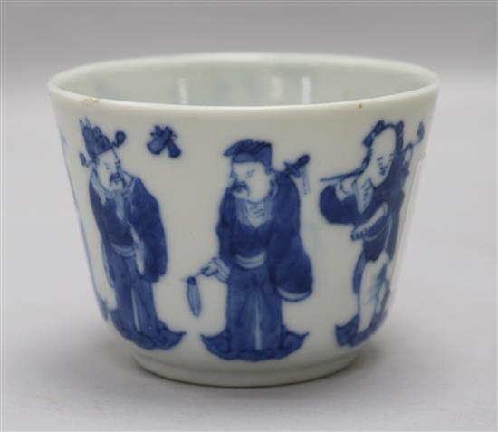 A Chinese blue and white teabowl